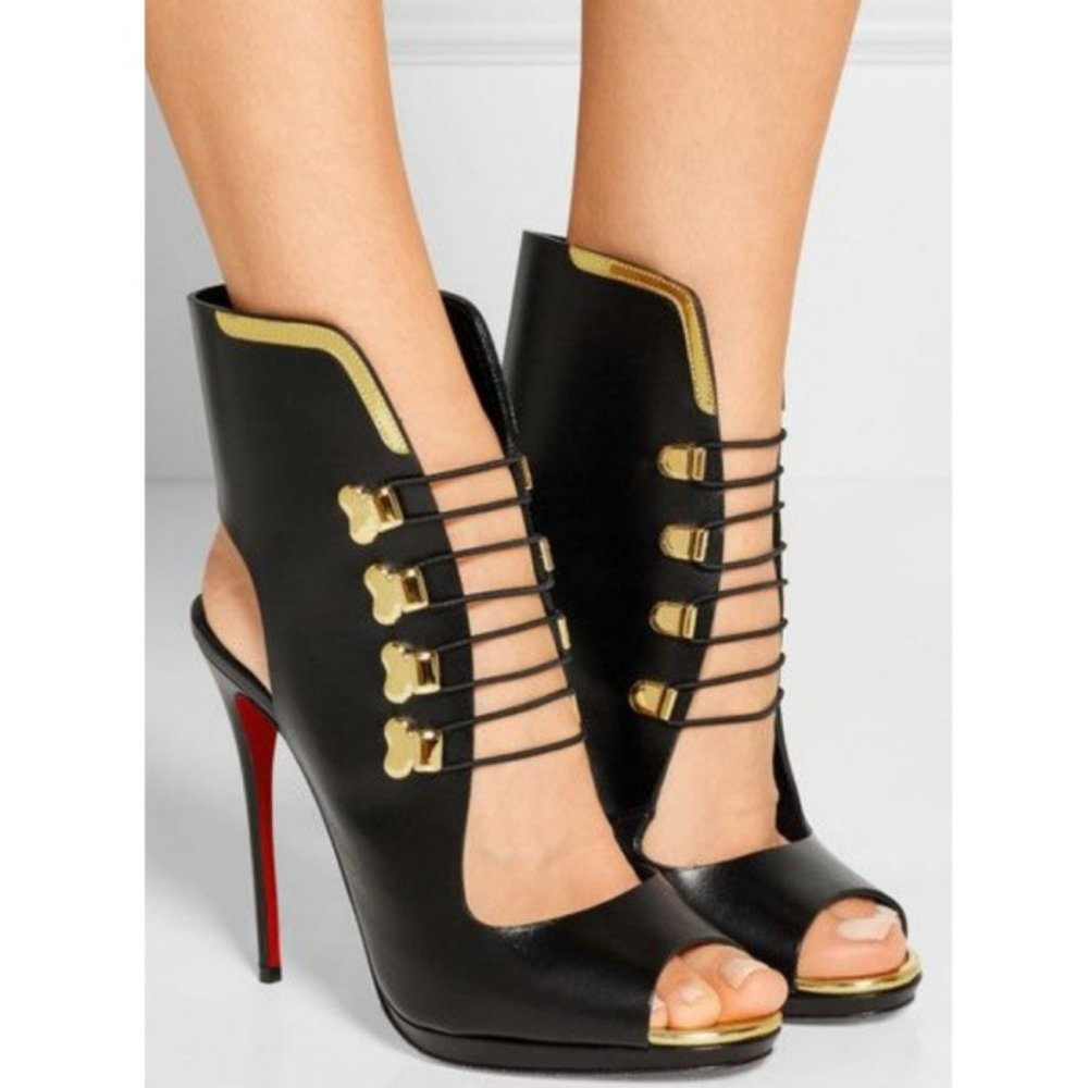 Christian Louboutin High Heel Booties Sandal Black